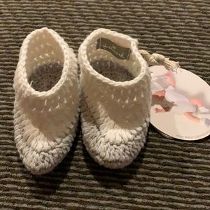 Knitted infant booties size 0-6mos